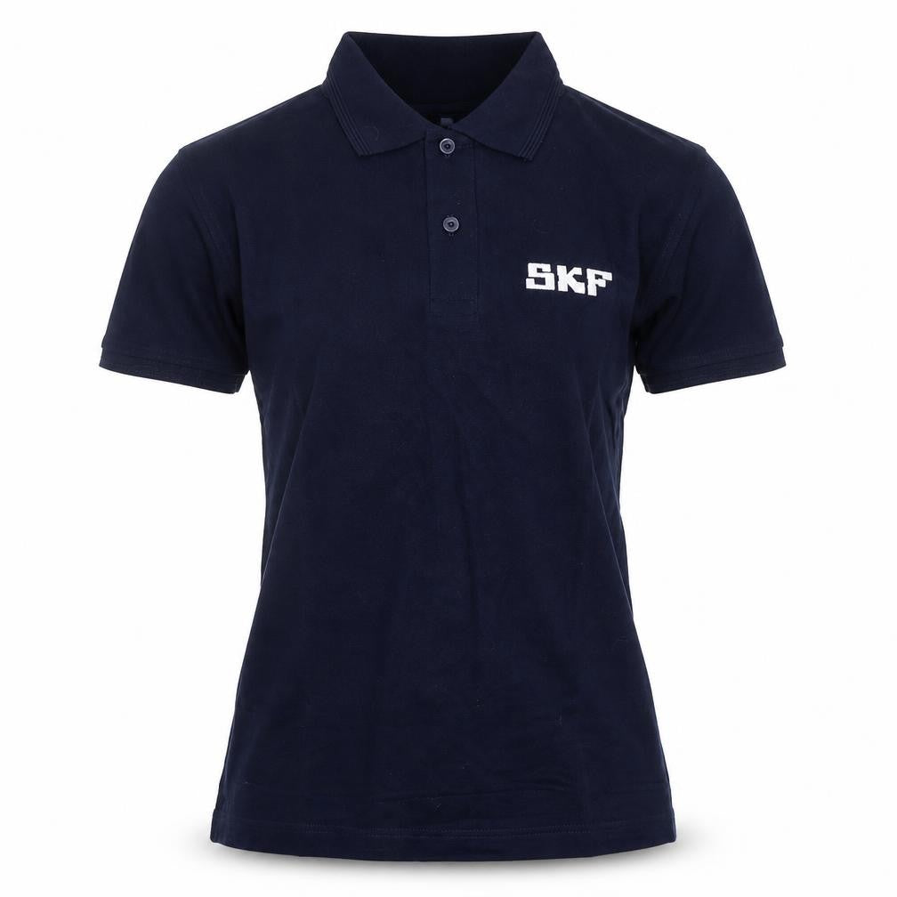 Front view of Preworn boys’ blue basic polo, size S
