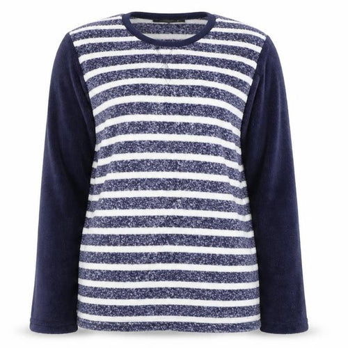 Hudson's Bay Womens Blue Striped  Top Pyjama Top Size S