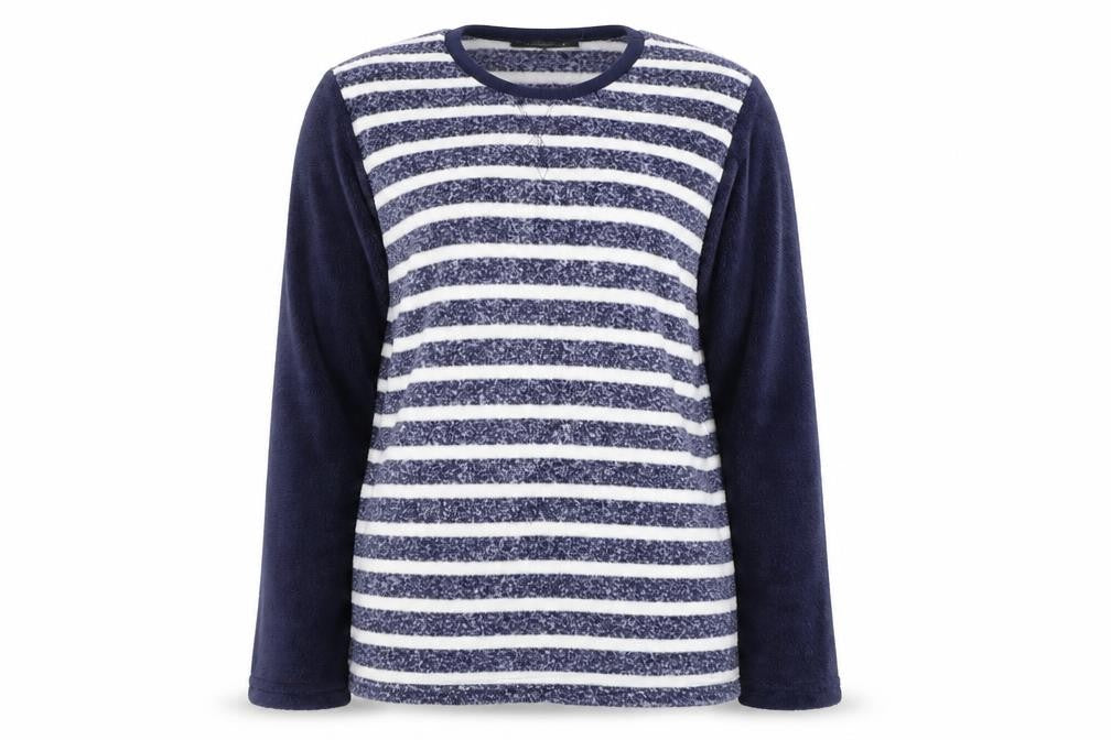 Hudson's Bay Womens Blue Striped  Top Pyjama Top Size S