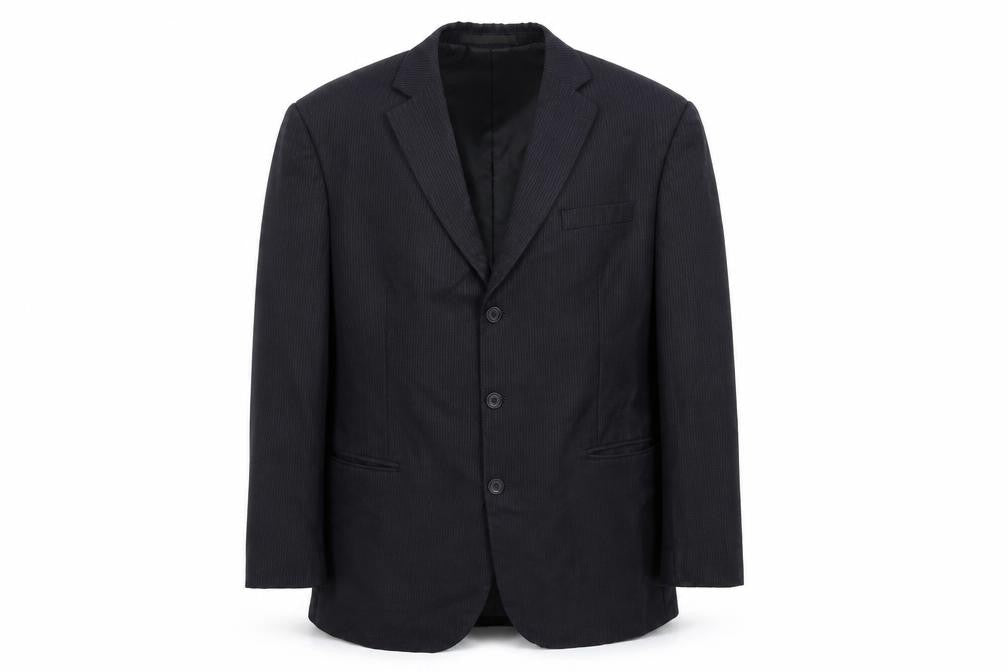 Front view of Marks & Spencer men’s blue jacket suit jacket, size 44