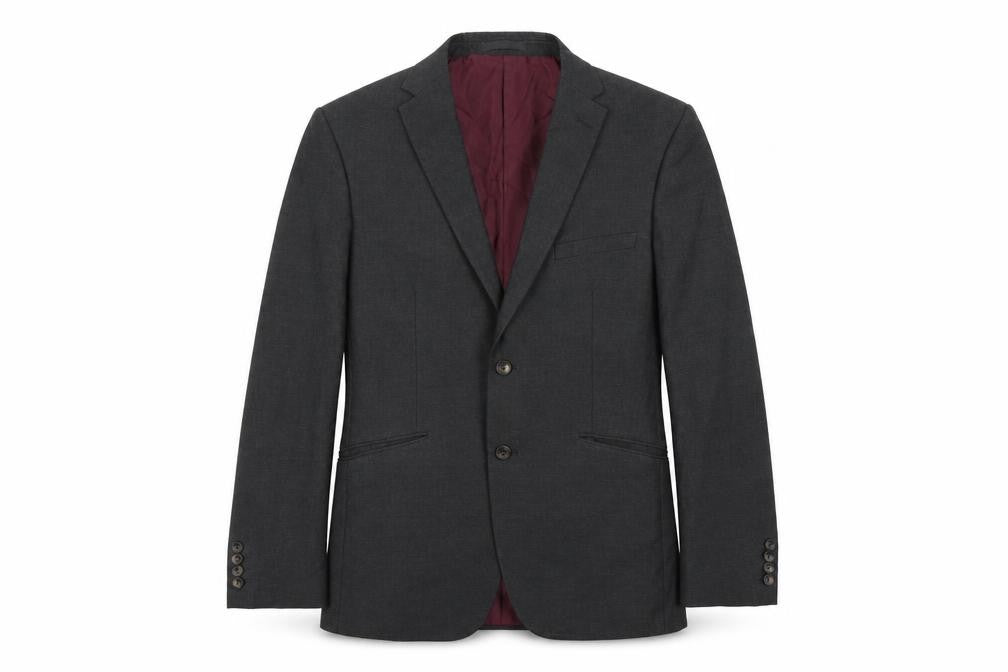 Front view of Marks & Spencer men’s grey jacket suit jacket, size 42