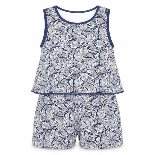 I Love Girls Wear Girls Blue Floral  Playsuit One-Piece Size 8 Years