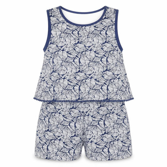 I Love Girls Wear Girls Blue Floral  Playsuit One-Piece Size 8 Years