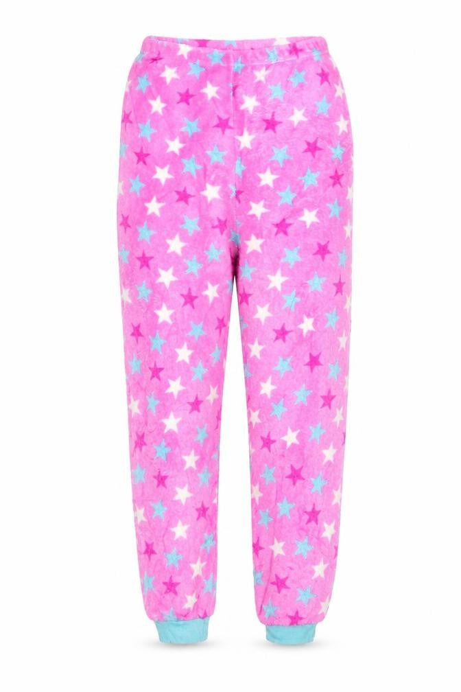 Front view of Primark girls’ multicoloured geometric pyjama pants, size 9-10, years