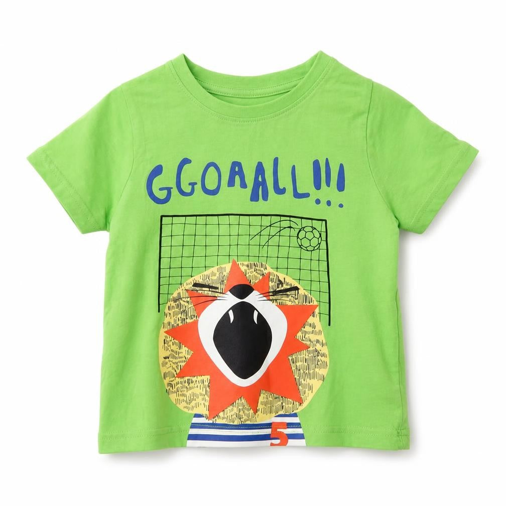 Front view of Nutmeg Baby Green Basic T-Shirt, size 18-24, Months