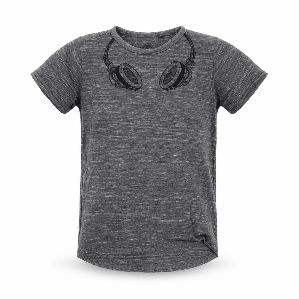Front view of Next boys’ grey basic t-shirt, size 8, years