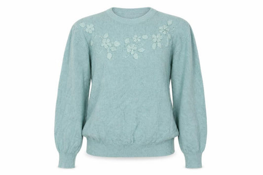 Front view of COMPLIMENTS women’s green jumper, size M
