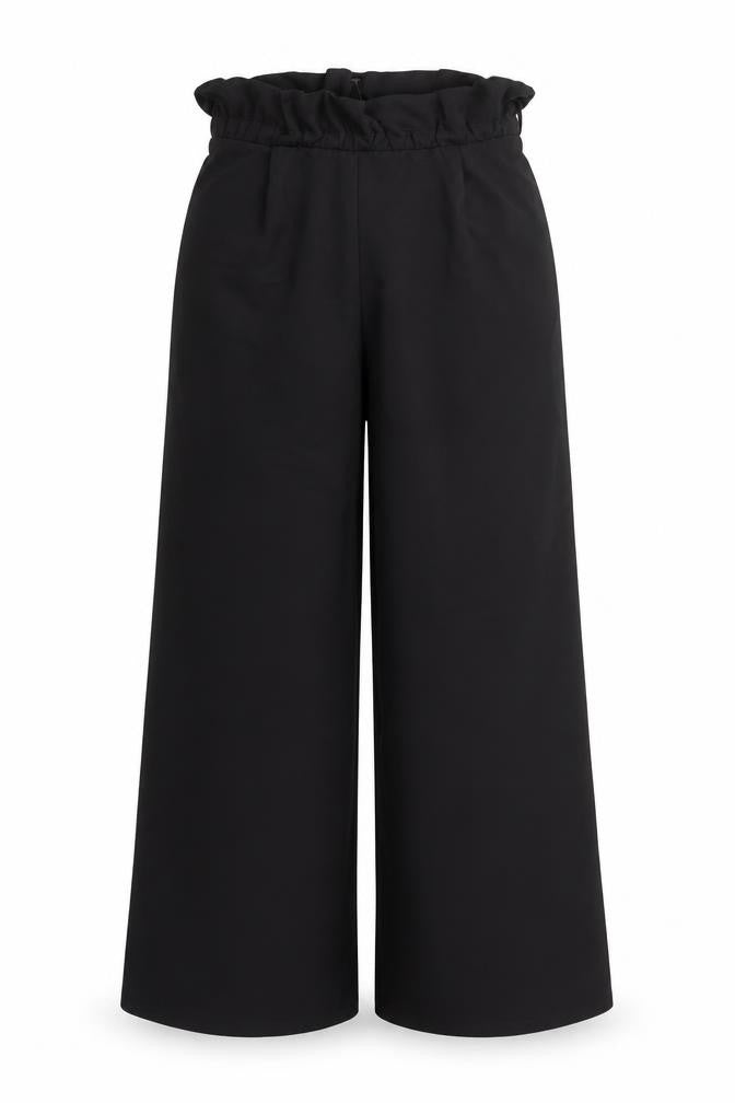 Front view of Style wise women’s black trousers, size UK 14, 29-inch leg