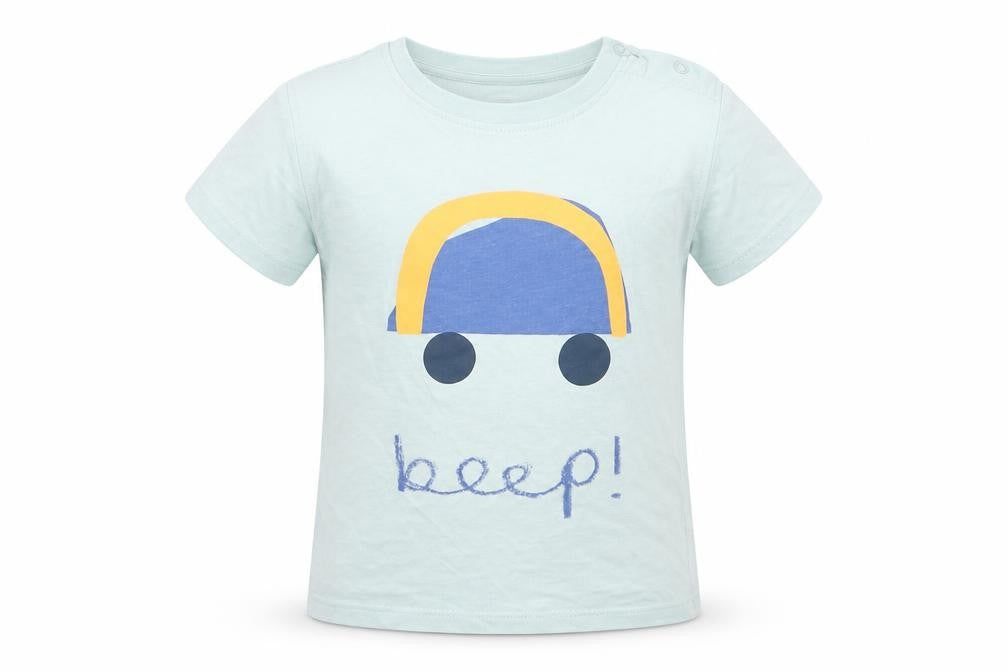 Front view of Marks & Spencer girls’ green basic t-shirt, size 3-4, years