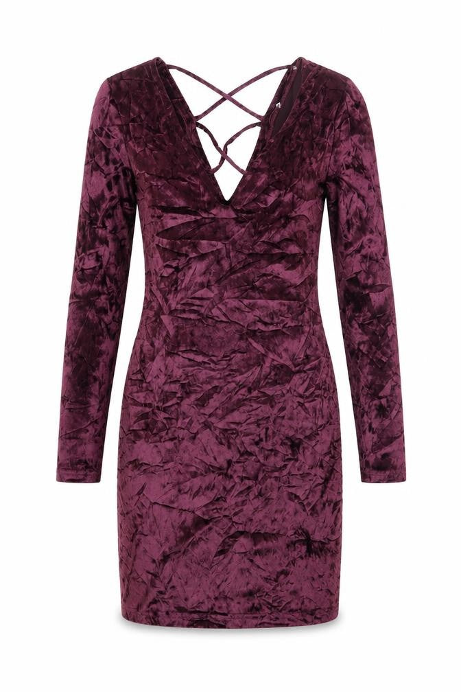 Front view of Primark women’s purple a-line, size UK 8