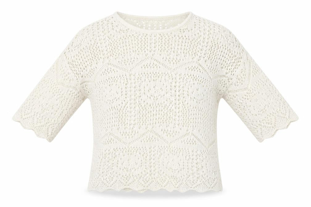 Front view of F&F women’s ivory jumper, size UK 10