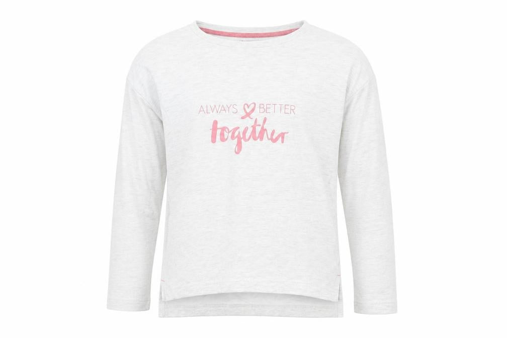 Front view of Lily & dan girls’ grey jumper, size 10-11, years