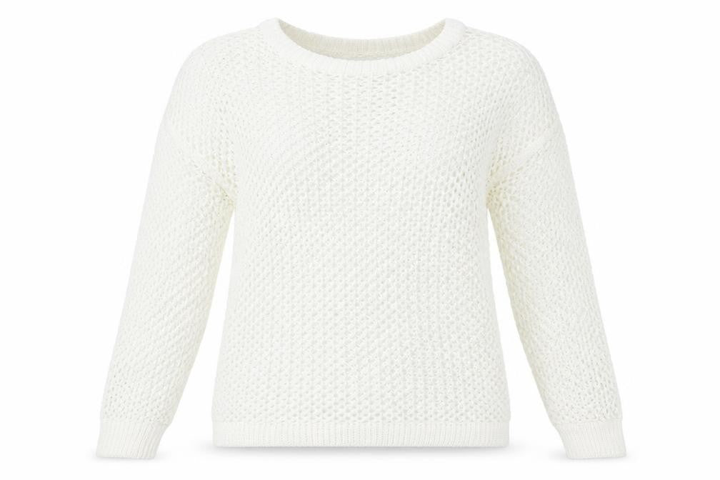 Peacocks Womens White   Pullover Jumper Size S
