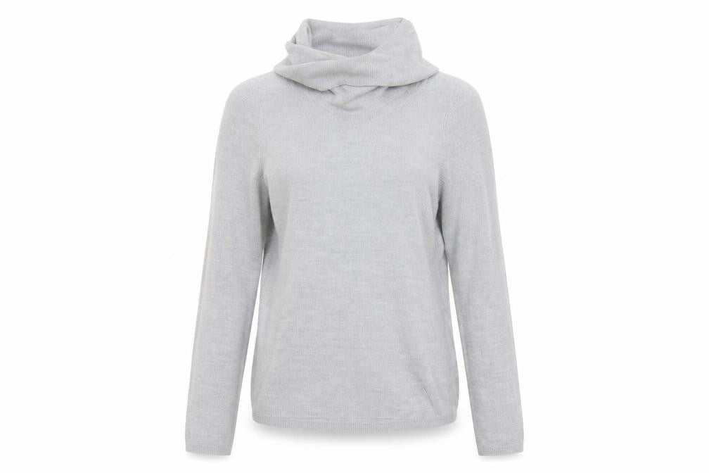 Front view of Marks & Spencer women’s grey jumper, size UK 8