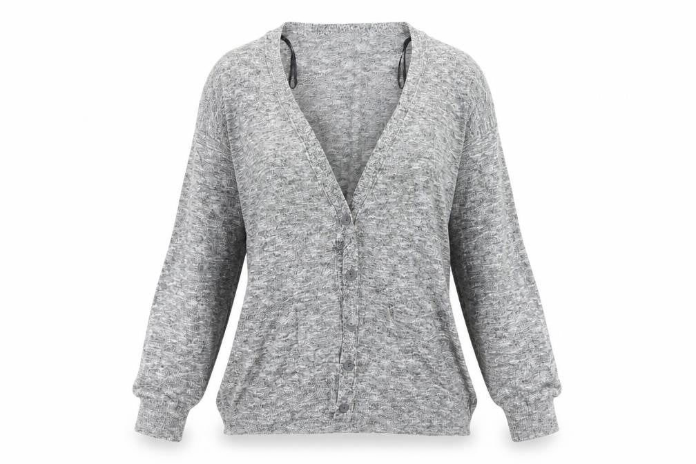 Front view of George women’s grey cape jumper, size UK 12