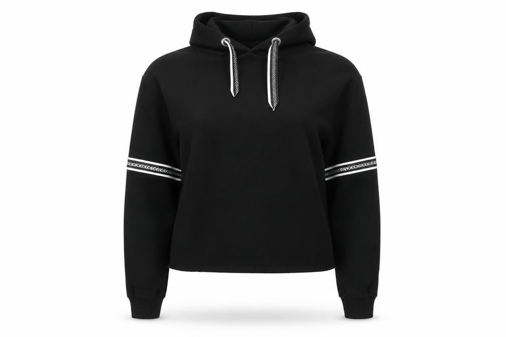 Front view of Primark women’s black pullover hoodie size 2xs