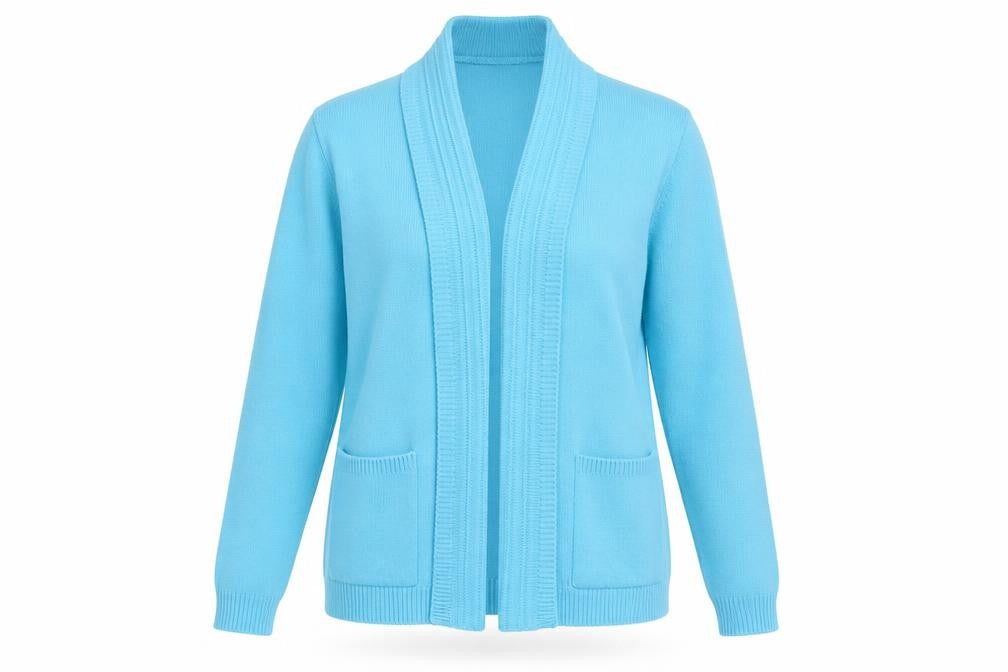 Front view of Hand to Hnad women’s blue jumper, size S