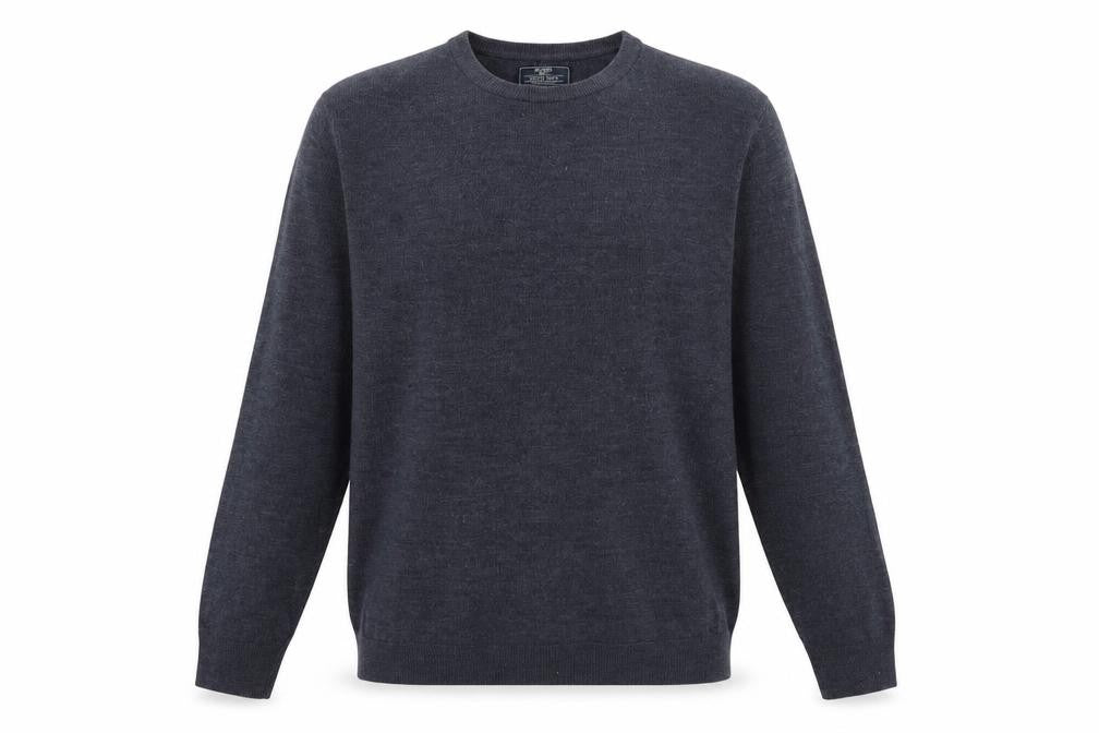 Front view of BHS men’s grey knit jumper, size L