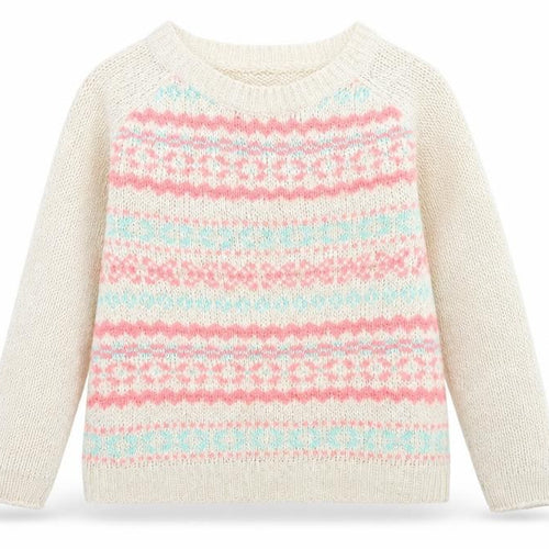 New Look Girls Beige Floral Knit Pullover Jumper Size 14-15 Years