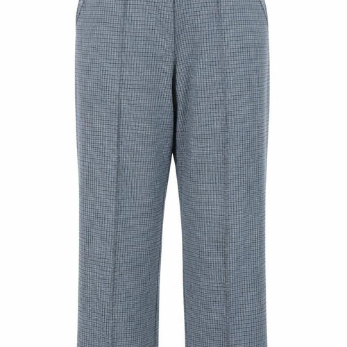 M&S Womens Blue Check  Trousers  Size 12 L22 in