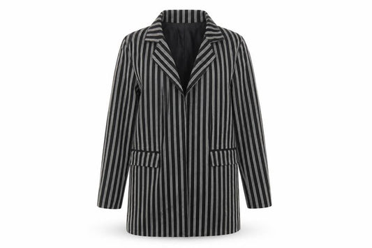 Front view of COVENT GARDEN women’s multicoloured striped jacket blazer, size UK 12