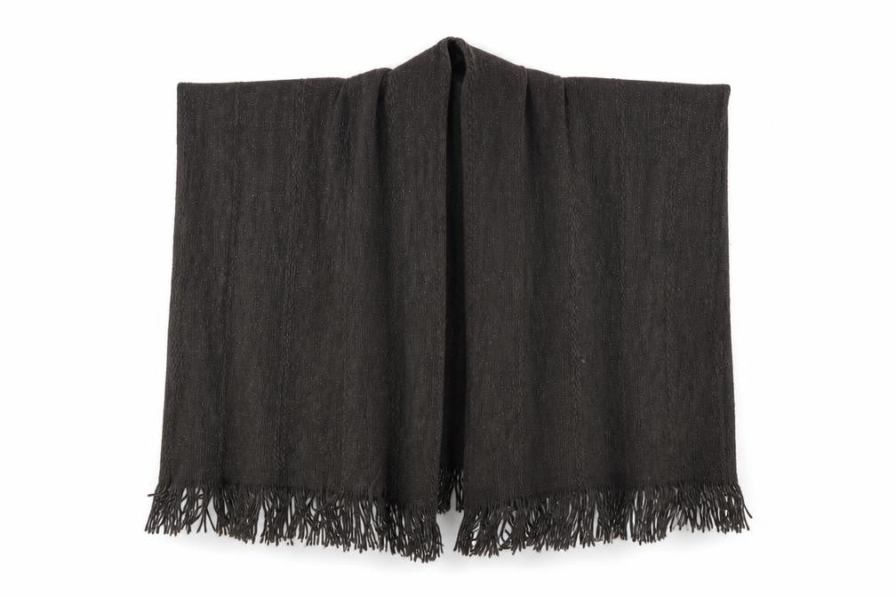 Front view of Debenhams women’s brown knit shawl/wrap