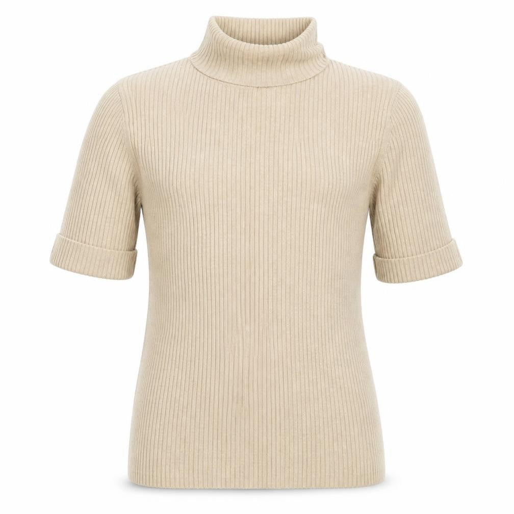 Front view of BHS boys’ beige knit jumper, size 12, years