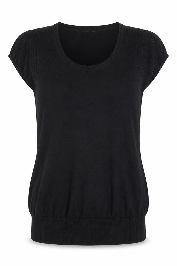 TUCHUZY ? Womens Black   Basic T-Shirt Size 12