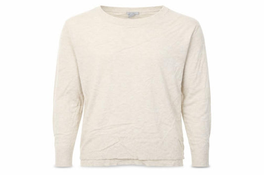 Front view of H&M men’s beige button-up, size S