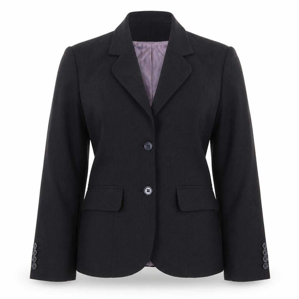 Front view of Simon Jersey women’s grey jacket suit jacket, size UK 6