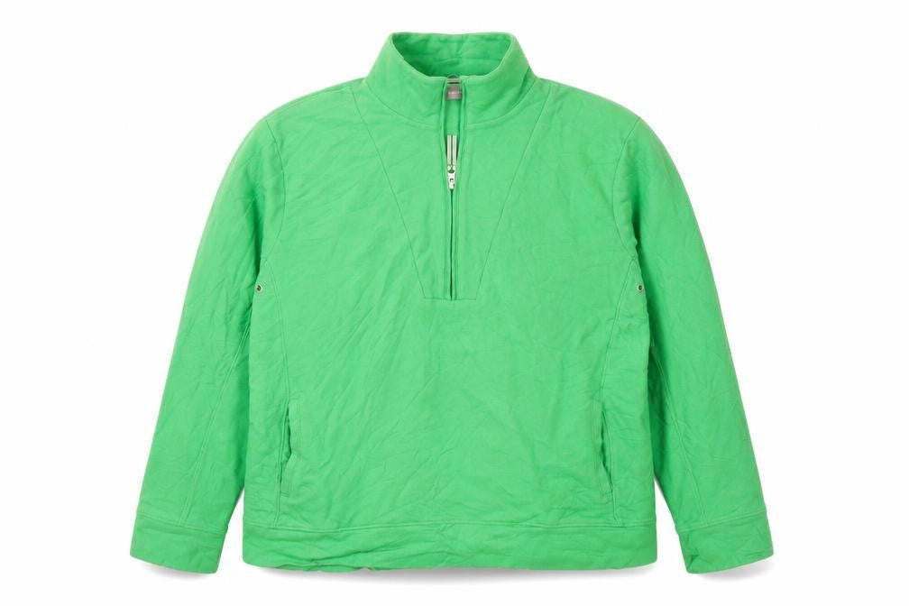 Front view of Croft & Barrow women’s green basic t-shirt, size L