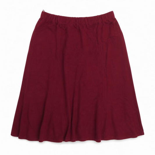 Front view of Preworn women’s pink skater skirt, size UK 31, in