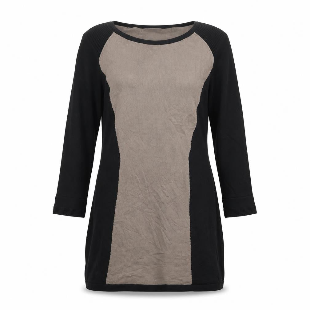 Front view of Autograph women’s black knit jumper, size UK 14
