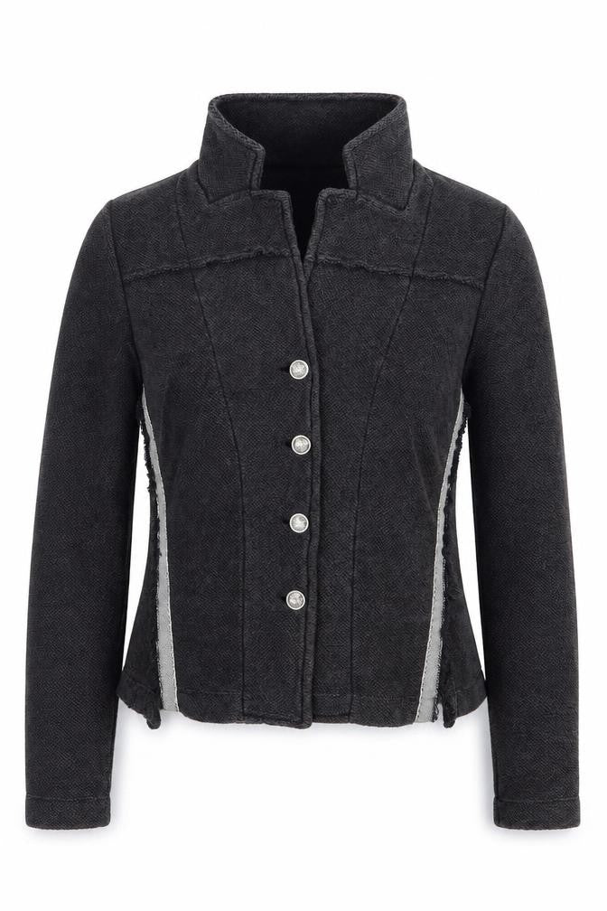 Front view of Aldomartins women’s grey jacket, size UK 14