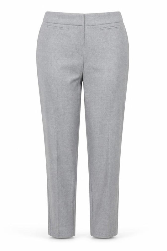 Front view of Country Casuals women’s grey trousers, size UK 14, 26-inch leg