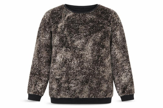 Front view of Next women’s brown animal print jumper, size UK 14