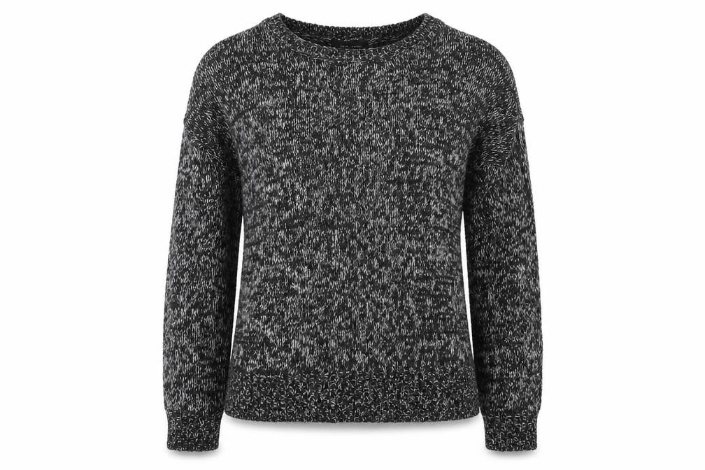 Front view of New Look women’s black knit jumper, size M