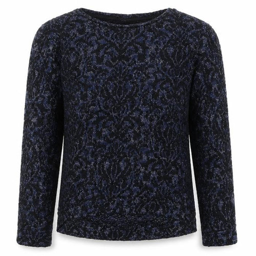 F&F Girls Blue Geometric Jersey Pullover Sweatshirt Size 10-11 Years