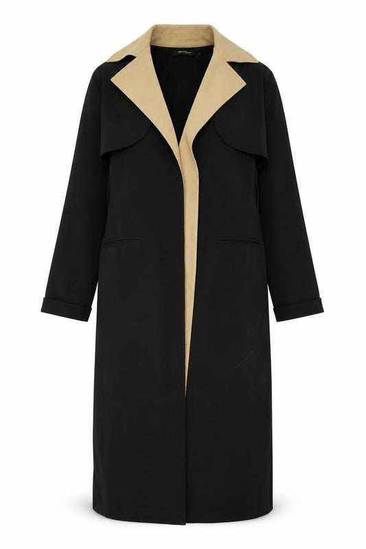 Front view of Missguided women’s black jacket, size UK 4