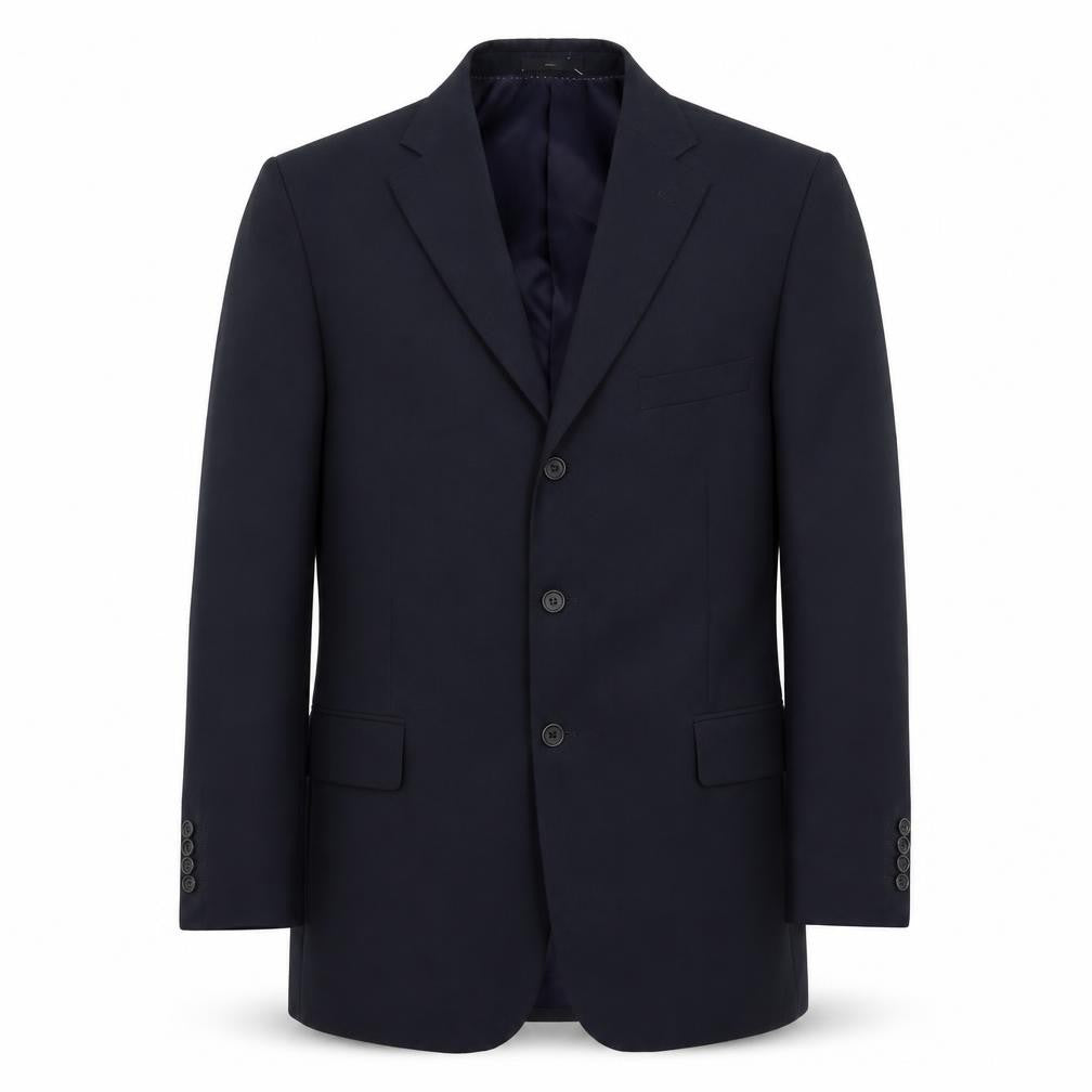 Front view of Greenwoods men’s blue jacket blazer, size L