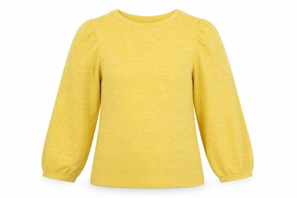 Front view of Next women’s yellow jersey jumper, size UK 6