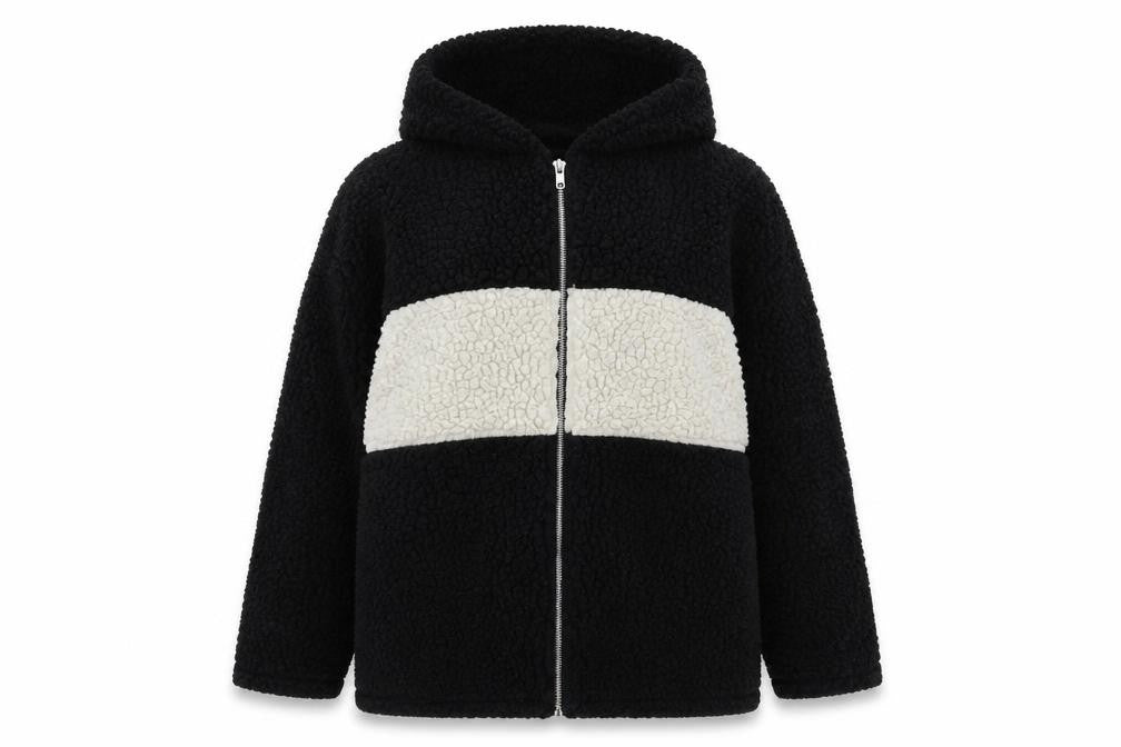 Front view of PRETTYLITTLETHING women’s black jacket, size UK 10