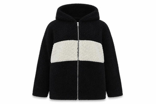 Front view of PRETTYLITTLETHING women’s black jacket, size UK 10