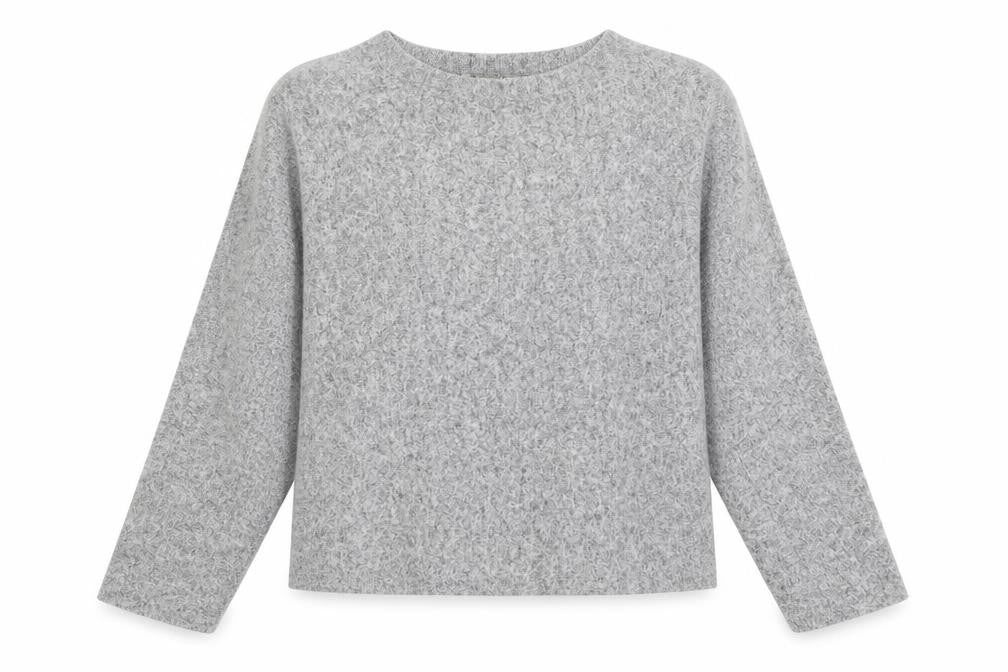 Front view of H&M women’s grey jersey jumper, size M