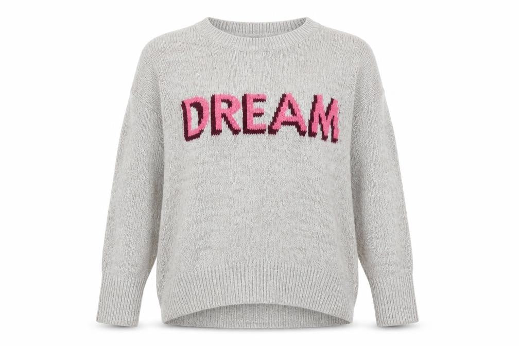 Front view of New Look women’s grey jumper, size S