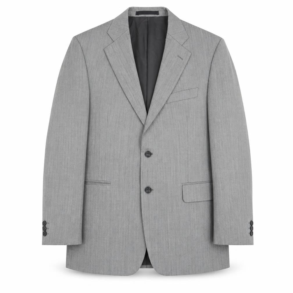 Front view of Marks & Spencer men’s grey geometric jacket blazer, size M
