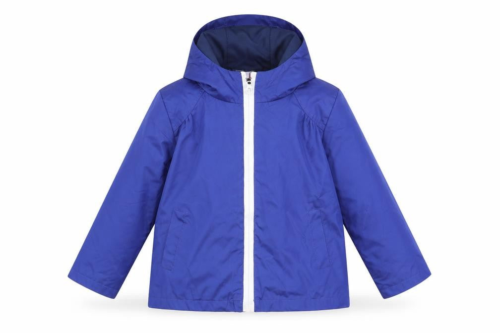 Front view of LZ11 boys’ blue jacket coat, size 4, years