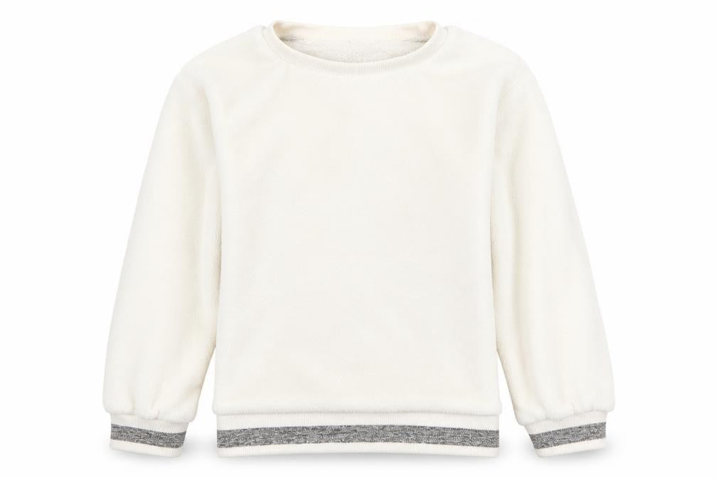 Front view of Next girls’ white top pyjama top, size 12, years