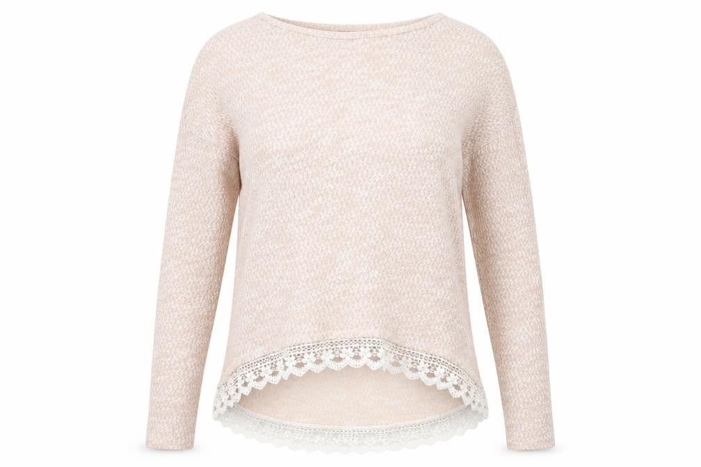 Front view of New Look women’s pink jumper, size UK 8