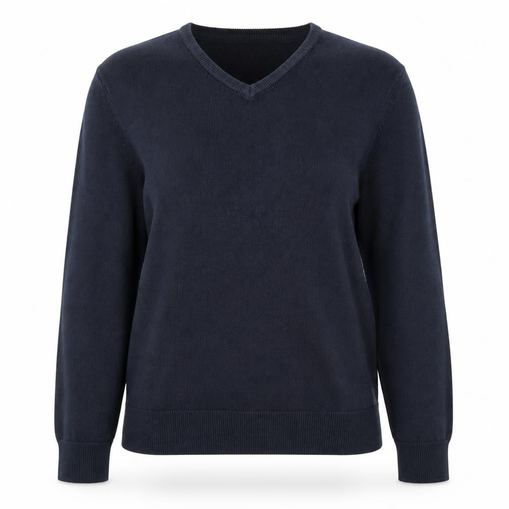 Front view of Peacocks women’s blue jumper, size M